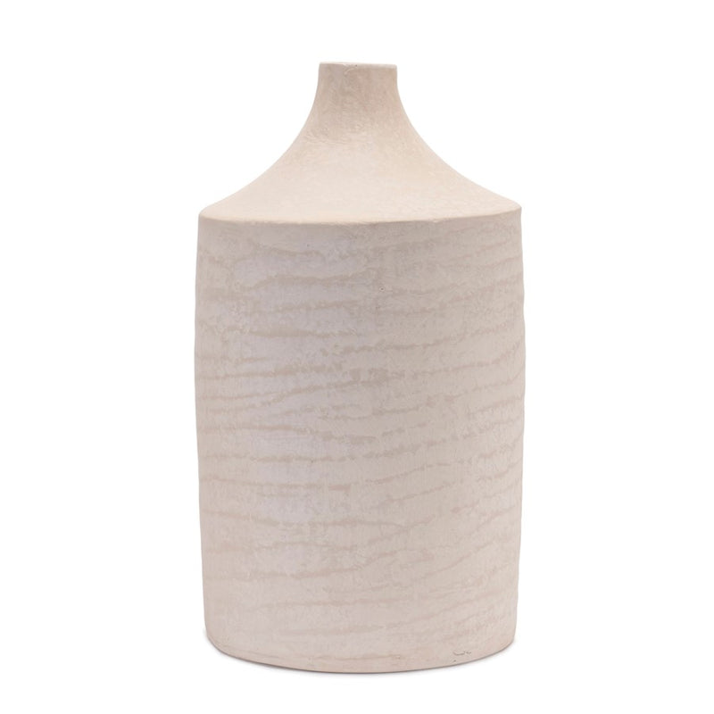 Melrose International Recycled Paper Chalk Vase 18"H, Beige - 92410DS