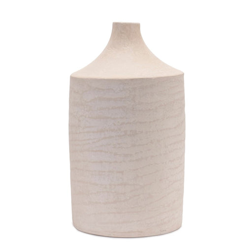 Melrose International Recycled Paper Chalk Vase 18"H, Beige - 92410DS