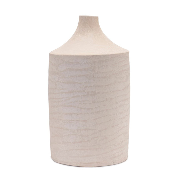 Melrose International Recycled Paper Chalk Vase 18"H, Beige - 92410DS