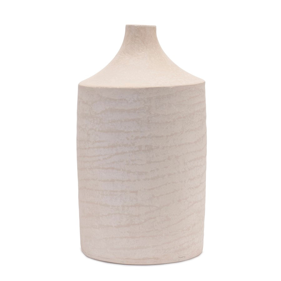 Melrose International Recycled Paper Chalk Vase 18"H, Beige - 92410DS