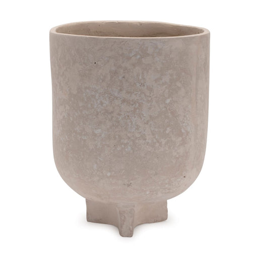 Melrose International Recycled Paper Chalk Vase 7"H, Beige - 92412DS