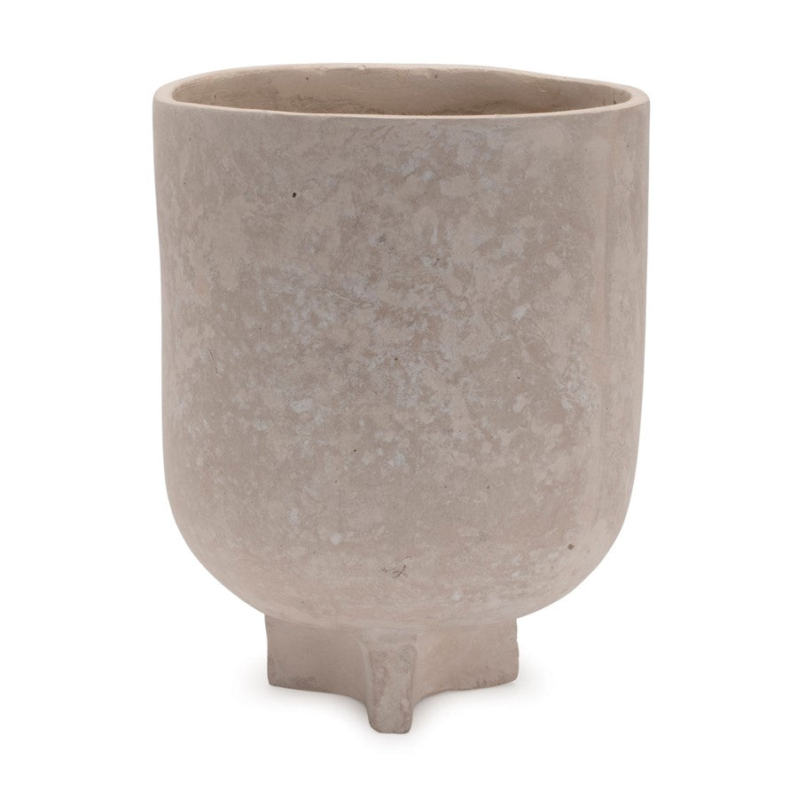 Melrose International Recycled Paper Chalk Vase 7"H, Beige - 92412DS