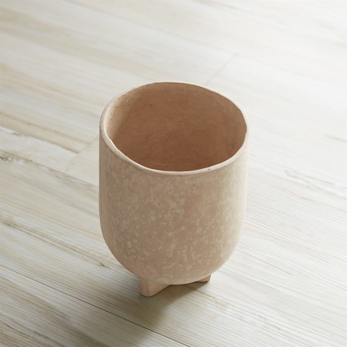 Melrose International Recycled Paper Chalk Vase 7"H, Beige