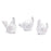 Melrose International Ceramic Chicken Decor, Set of 6, White/Beige - 92433DS