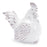 Melrose International Ceramic Chicken Decor, Set of 6, White/Beige