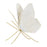 Melrose International Leaf Butterfly Shelf Sitter, Set of 2, White/Gol