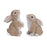 Melrose International Woodland Bunny Figurine, Set of 4, Beige/White - 92442DS