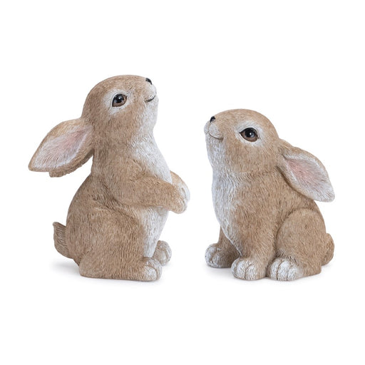 Melrose International Woodland Bunny Figurine, Set of 4, Beige/White - 92442DS