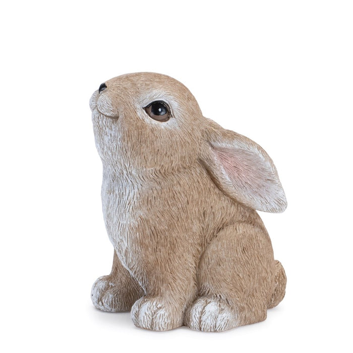 Melrose International Woodland Bunny Figurine, Set of 4, Beige/White