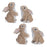 Melrose International Woodland Bunny Figurine, Set of 4, Beige/White
