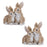 Melrose International Woodland Bunny Couple Figurine, Set of 2, Beige