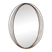 Melrose International Modern Oval Wall Mirror 30"H, Brown - 92446DS