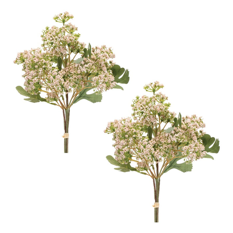 Melrose International Angelica Floral Bundle, Set of 2, Green/Pink