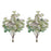 Melrose International Angelica Floral Bundle, Set of 2, Green/Pruple