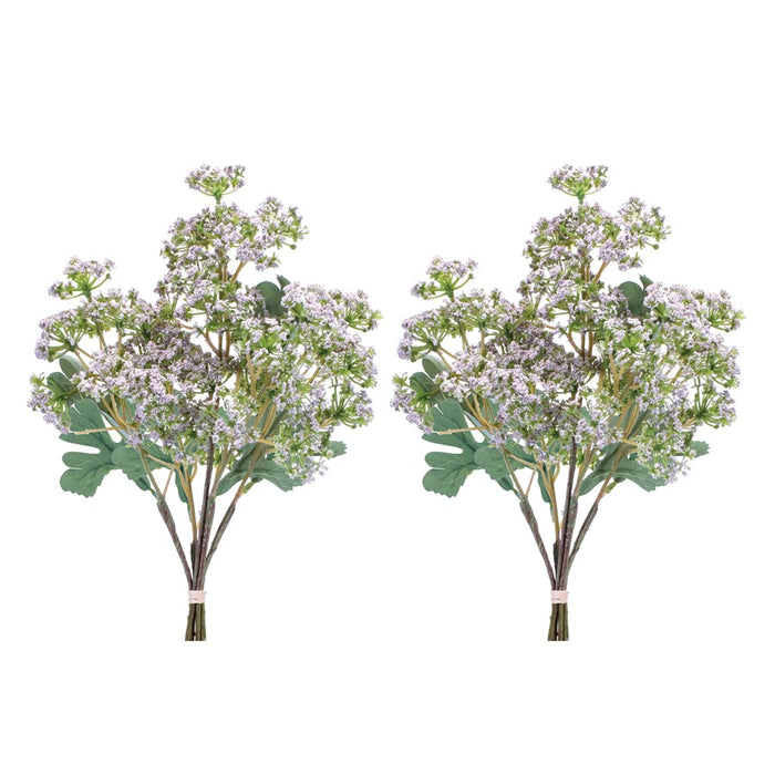 Melrose International Angelica Floral Bundle, Set of 2, Green/Pruple