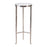 Melrose International Iron Accent Table/Glass Top 24"H, Silver - 92495DS
