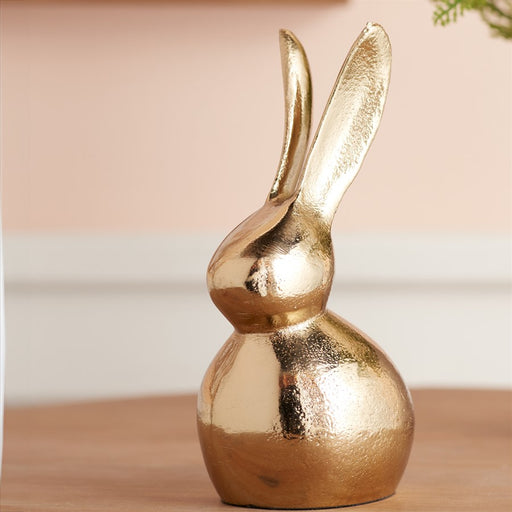 Melrose Modern Metal Bunny Decor (Set of 2), Gold