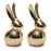 Melrose Modern Metal Bunny Decor (Set of 2), Gold