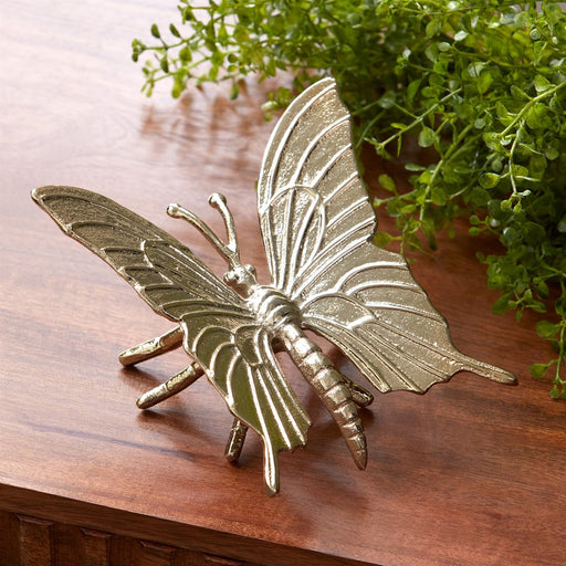 Melrose International Modern Metal Butterfly Decor, Set of 2, Gold