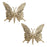 Melrose International Modern Metal Butterfly Decor, Set of 2, Gold
