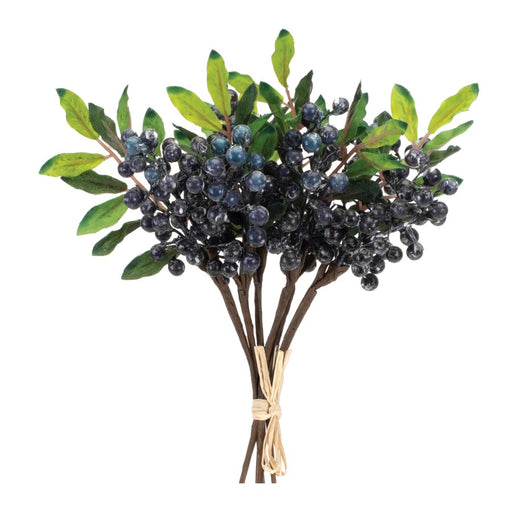 Melrose International Berry Foliage Bundle, Set of 2, Blue/Green - 92517DS