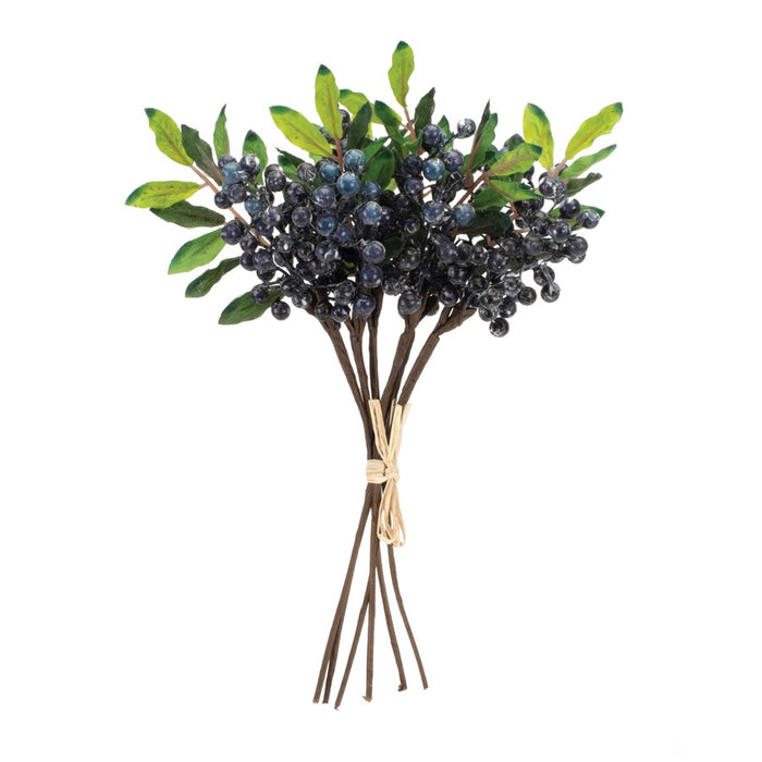 Melrose International Berry Foliage Bundle, Set of 2, Blue/Green