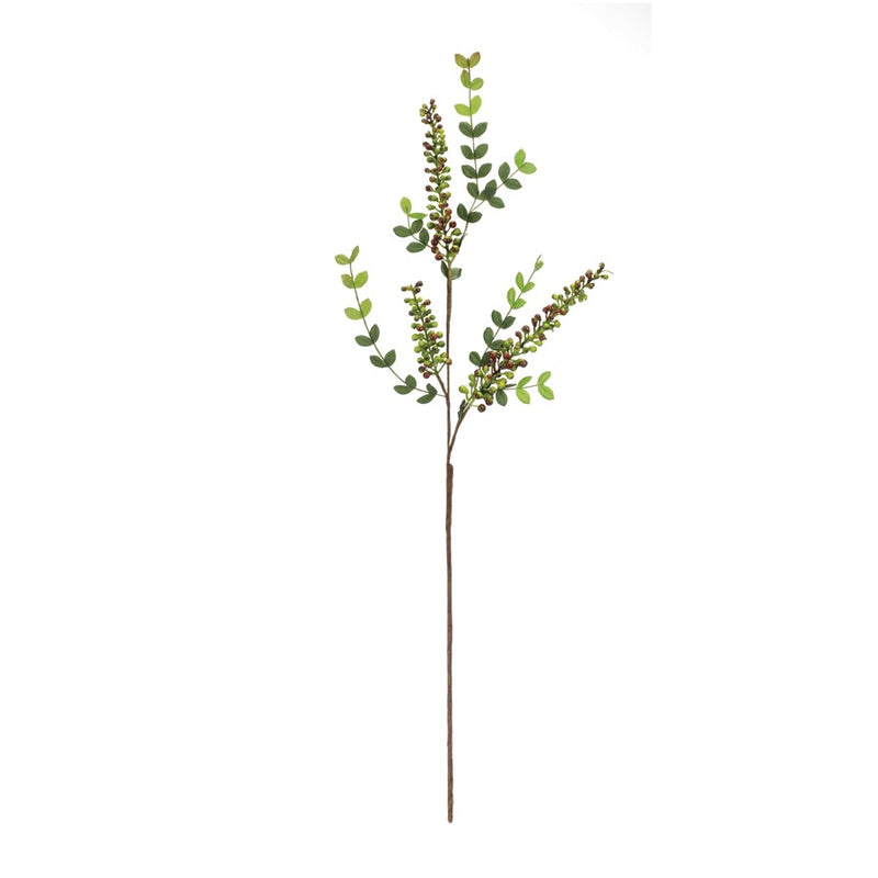 Melrose Variegated Red Berry Foliage Spray, Set of 6, Red/Green