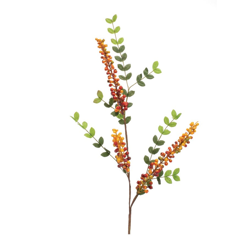 Melrose Orange Berry Foliage Spray, Set of 6, Red/Orange/Green - 92520DS