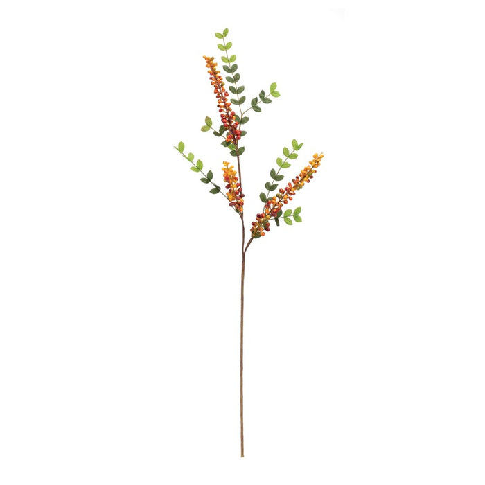 Melrose Orange Berry Foliage Spray, Set of 6, Red/Orange/Green