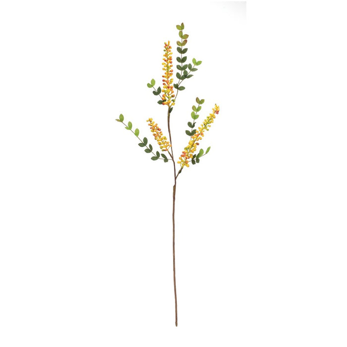 Melrose Yellow Berry Foliage Spray, Set of 6, Yellow/Green