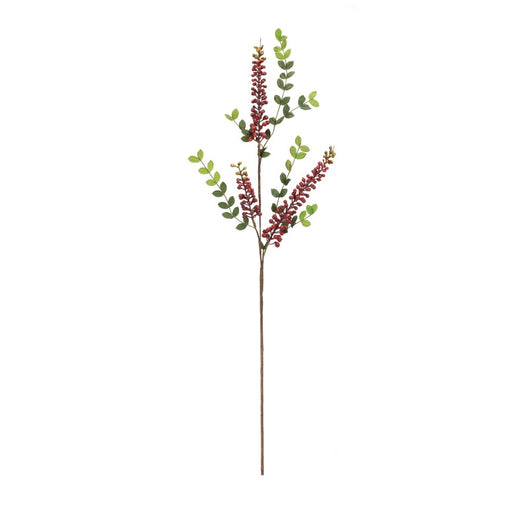 Melrose Int. Burgandy Berry Foliage Spray, Set of 6, Red/Green