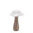 Melrose International Wood Mushroom Decor, Set of 4, White/Brown