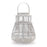 Melrose International Woven Rattan Lantern 14.5"H, White - 92558DS