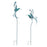 Melrose Iron Metal Hummingbird Garden Stake, Set of 2, Blue/Green - 92563DS