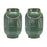 Melrose Hexagon Metal Lantern/Gold Accent, Set of 2, Green