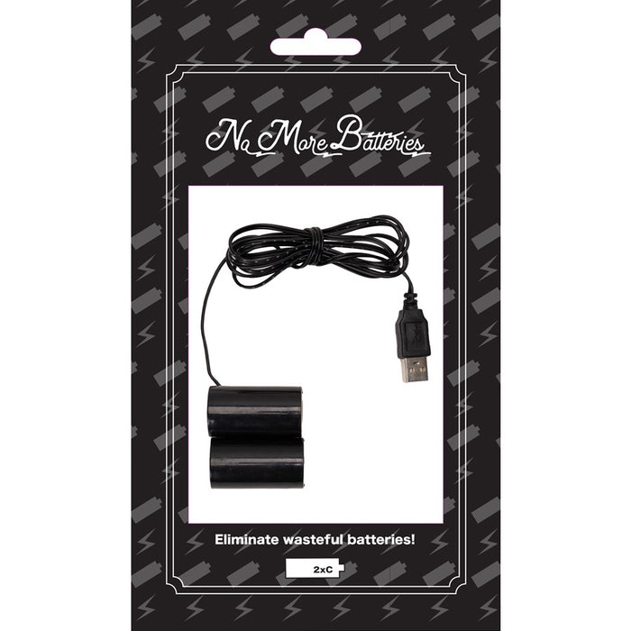 Melrose No More Batteries 2 C Replacement, Set of 2, Black