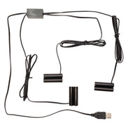 Melrose No Batteries 2AAA Replacement/3-1 Connector, Set of 2, Black - 92591DS