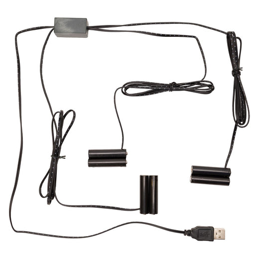 Melrose No Batteries 2AAA Replacement/3-1 Connector, Set of 2, Black - 92591DS