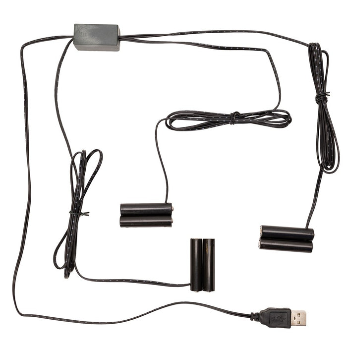 Melrose No Batteries 2AAA Replacement/3-1 Connector, Set of 2, Black - 92591DS