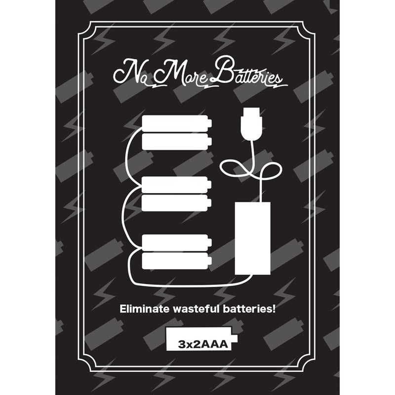 Melrose No Batteries 2AAA Replacement/3-1 Connector, Set of 2, Black
