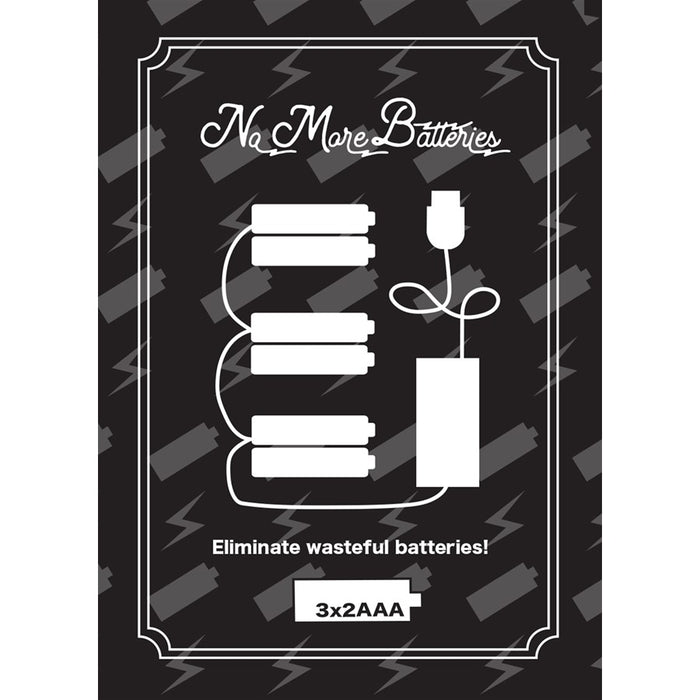 Melrose No Batteries 2AAA Replacement/3-1 Connector, Set of 2, Black