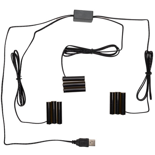 Melrose No Batteries 3AAA Replacement/3-1 Connector, Set of 2, Black - 92592DS