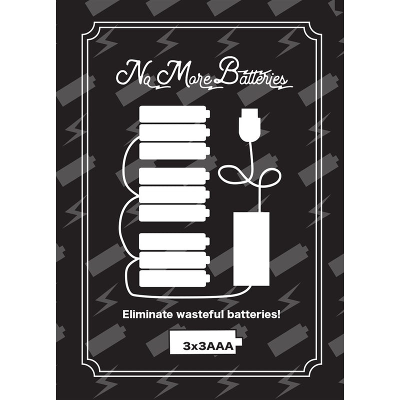 Melrose No Batteries 3AAA Replacement/3-1 Connector, Set of 2, Black