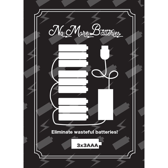 Melrose No Batteries 3AAA Replacement/3-1 Connector, Set of 2, Black