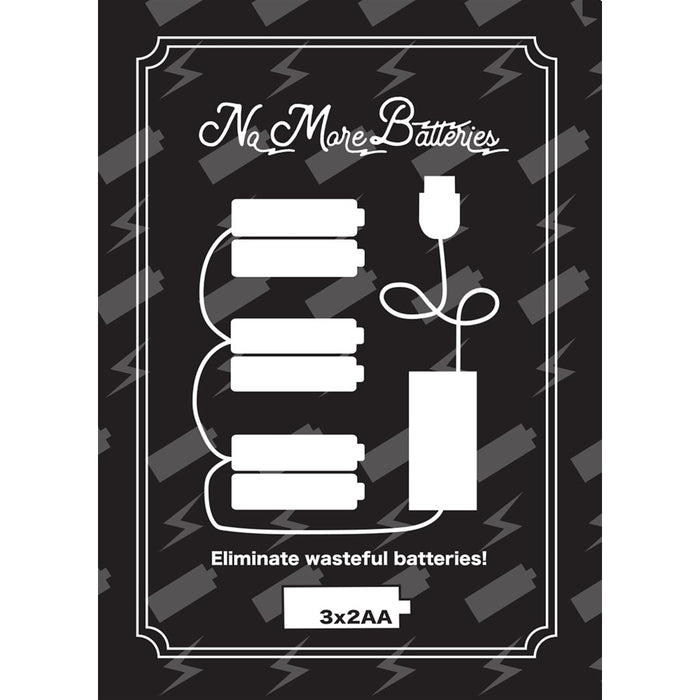 Melrose No Batteries 2AA Replacement/3 to 1 Connector, Set of 2, Black