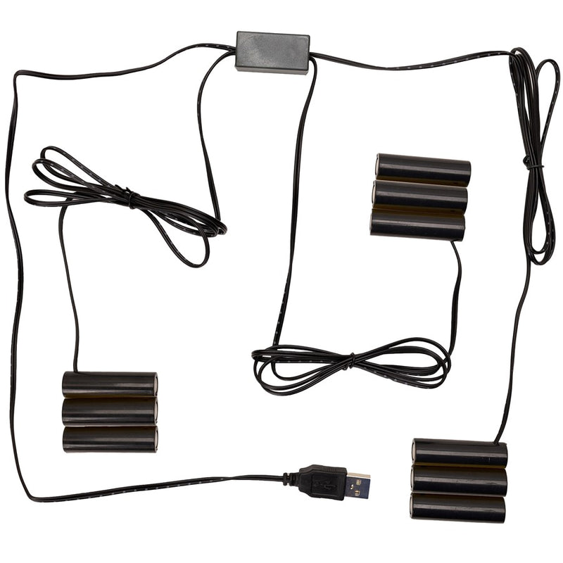 Melrose No Batteries 3AA Replacement/3 to 1 Connector, Set of 2, Black - 92594DS