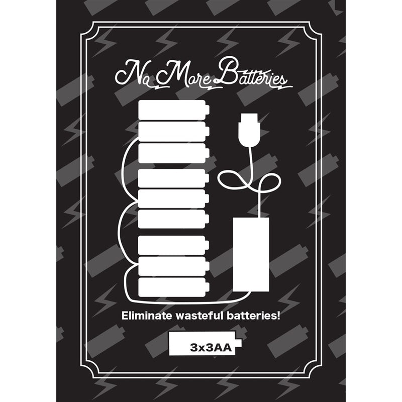 Melrose No Batteries 3AA Replacement/3 to 1 Connector, Set of 2, Black