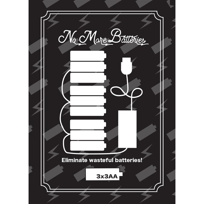 Melrose No Batteries 3AA Replacement/3 to 1 Connector, Set of 2, Black