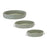 Melrose International Round Iron Metal Tray, Set of 3, Green/White - 92623DS