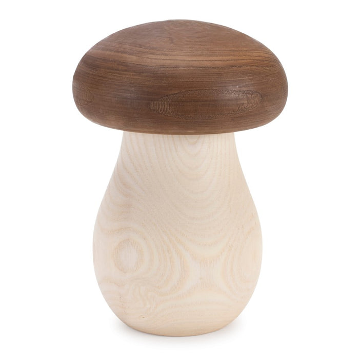 Melrose International Wood Mushroom Box Decor, Set of 2, Brown/Beige